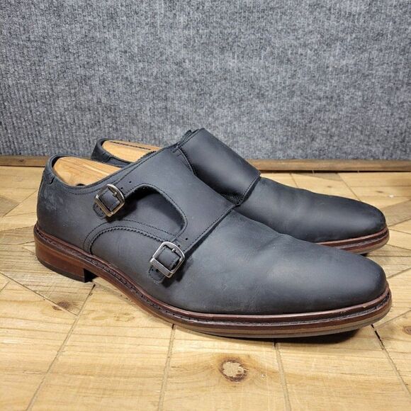 Cole Haan Benton Double Monk II Mens Size 11.5 Leather Shoes Black C25398 - Picture 1 of 10